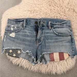 Denim & Supply Ralph Lauren Blue Distressed Jean Shorts
